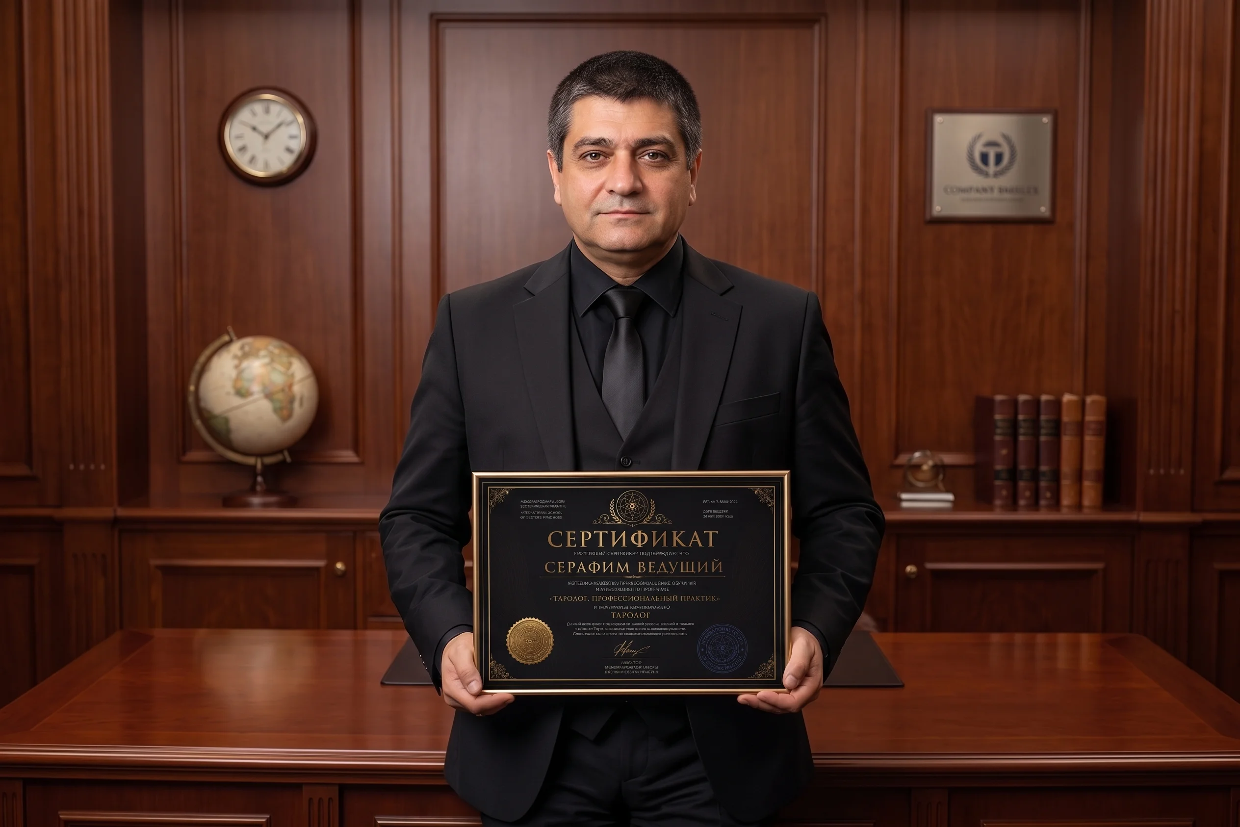 Серафим Ведущий с сертификатом Международной Школы Эзотерических Практик